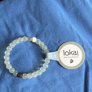 Lokai White and Black Beaded Bracelet